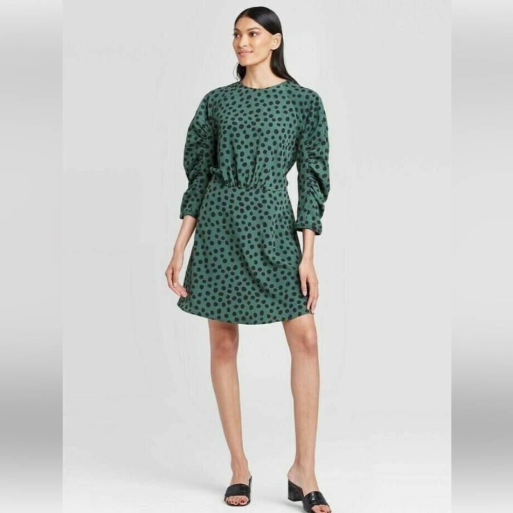 Who What Wear Polka Dot Dress - Picture 1 of 7